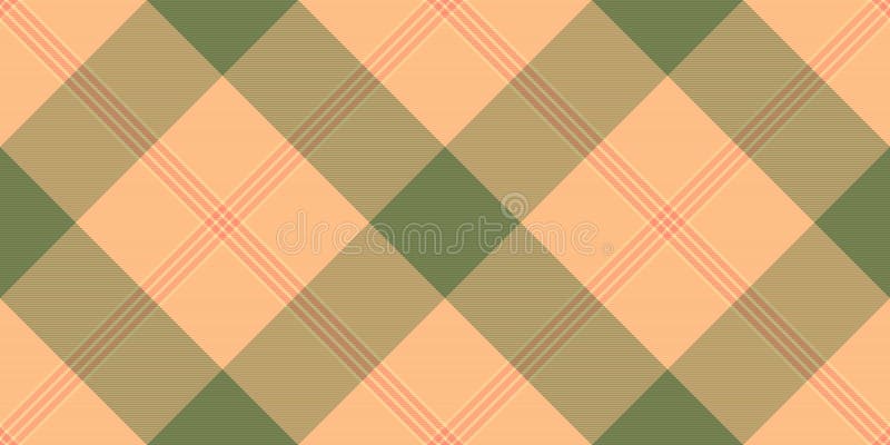 Elegantes Pfirsich- und Olivgrün-Muster. Perfekt für Textil-Bekleidung oder Web-Hintergründe lizenzfreie abbildung