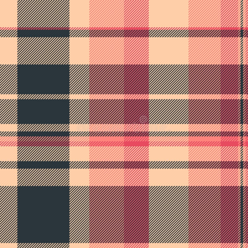Elegantes pfirsichfarbenes Bordeaux- und Holzkohlefasermuster. Perfekt für die Gestaltung von Textilmode oder Webseitenhintergrund vektor abbildung