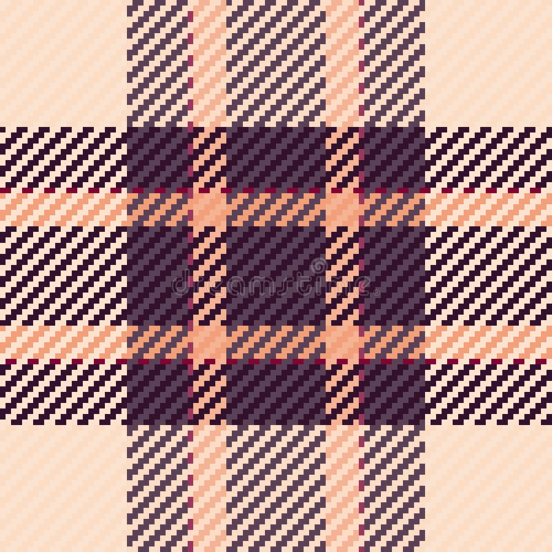 Elegantes pfirsichfarbenes und lila paidfarbenes Muster. Perfekt für textile Design-Mode oder Website-Hintergründe lizenzfreie abbildung