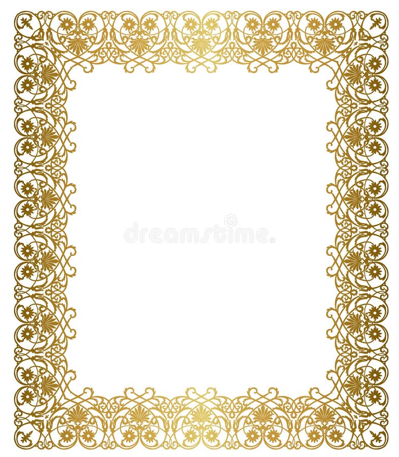 Elegantt guld- inramar royaltyfri illustrationer Elegantt guld- inramar royaltyfri illustrationer