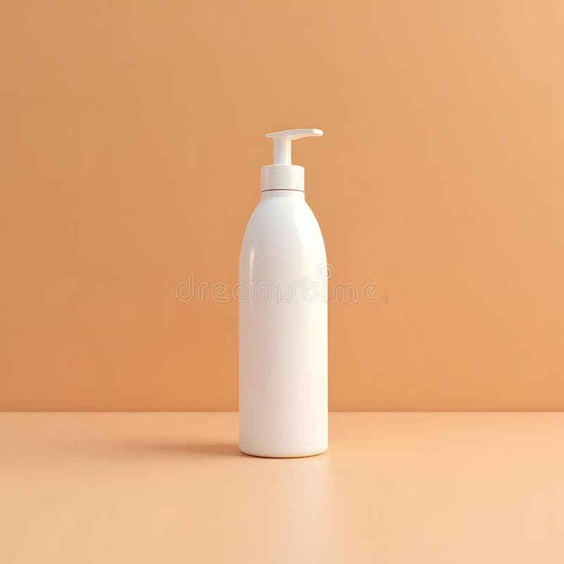 Eleganța fără efort a sticlei pentru îngrijirea părului șic pe un fond minimalist stock illustration