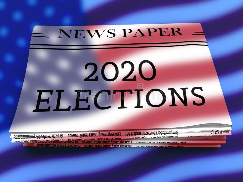 Eleição 2020 nós voto presidencial para candidatos - ilustração 3d