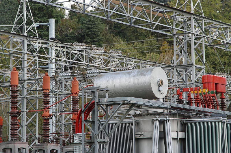Elektrisch materiaal complex binnen een elektrische centrale royalty-vrije stock fotografie Elektrisch materiaal complex binnen een elektrische centrale royalty-vrije stock fotografie