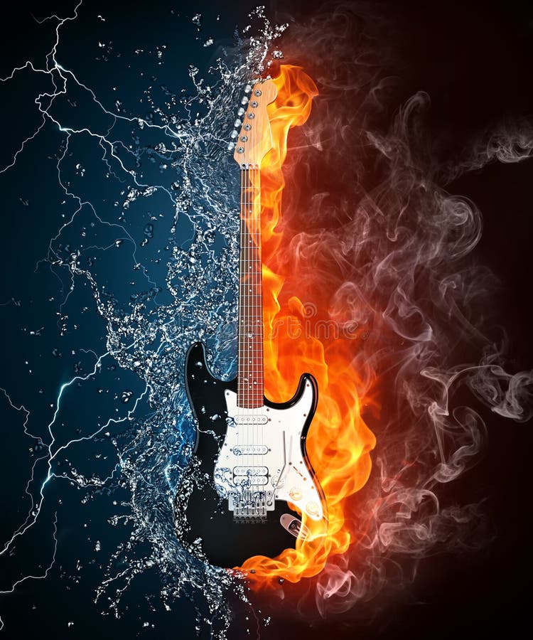 Elektrische Gitarre stock abbildung Elektrische Gitarre stock abbildung