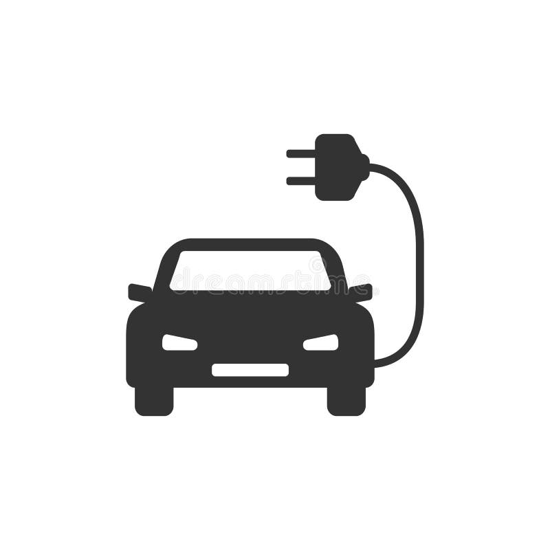 Elektrische Selbstikone Flaches Design Auch im corel abgehobenen Betrag. Elektrische Selbstikone Flacher Designvektor