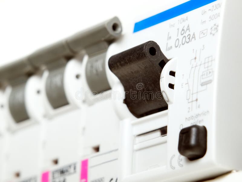 Elektrische zekeringen stock fotografie Elektrische zekeringen stock fotografie