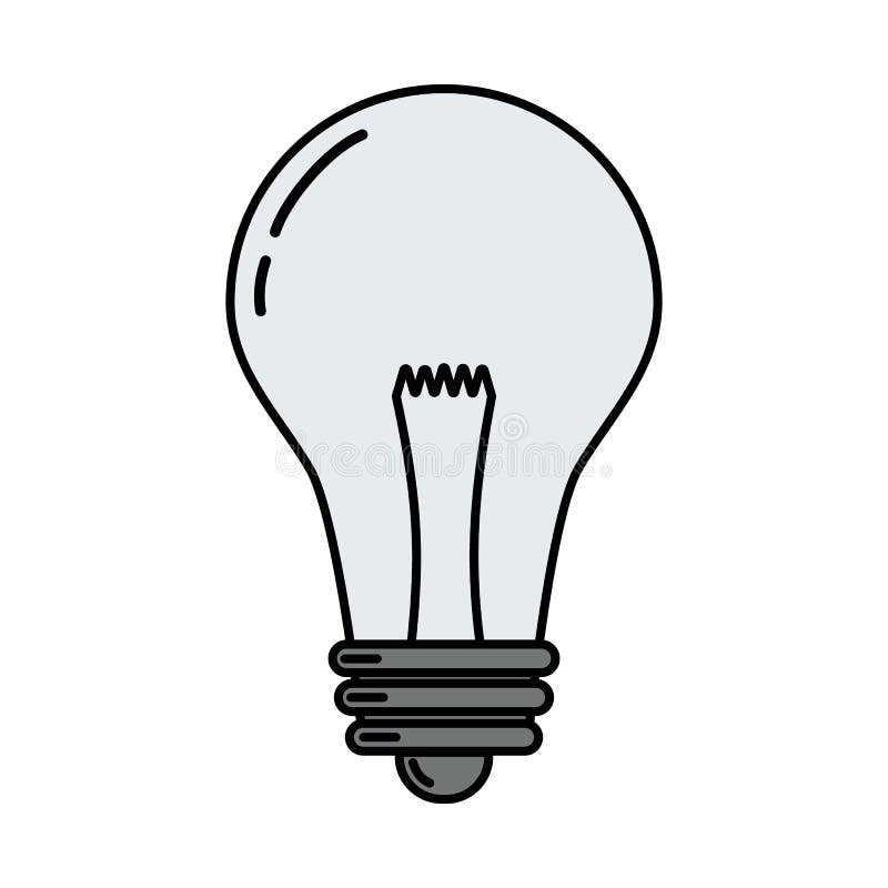 Elektrisk glödlampa. doodformatsikon royaltyfri illustrationer