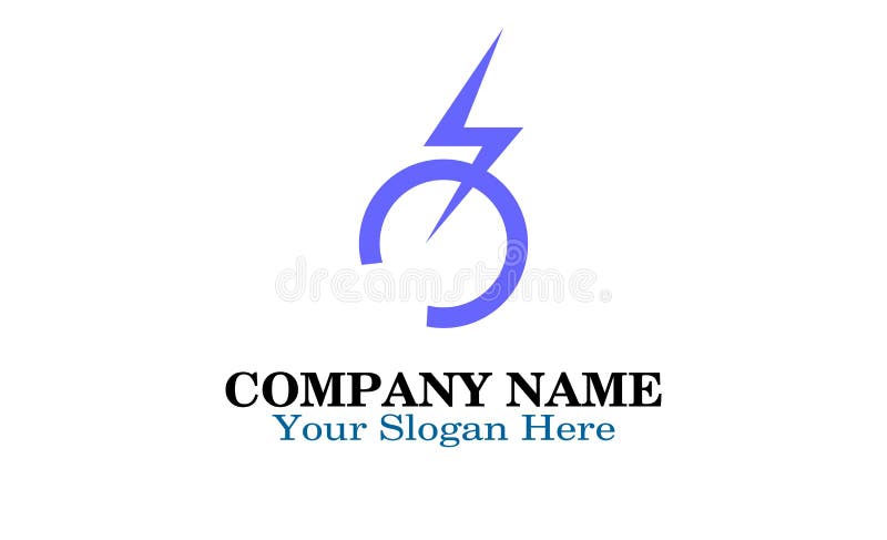 Elektrisk logodesign stock illustrationer