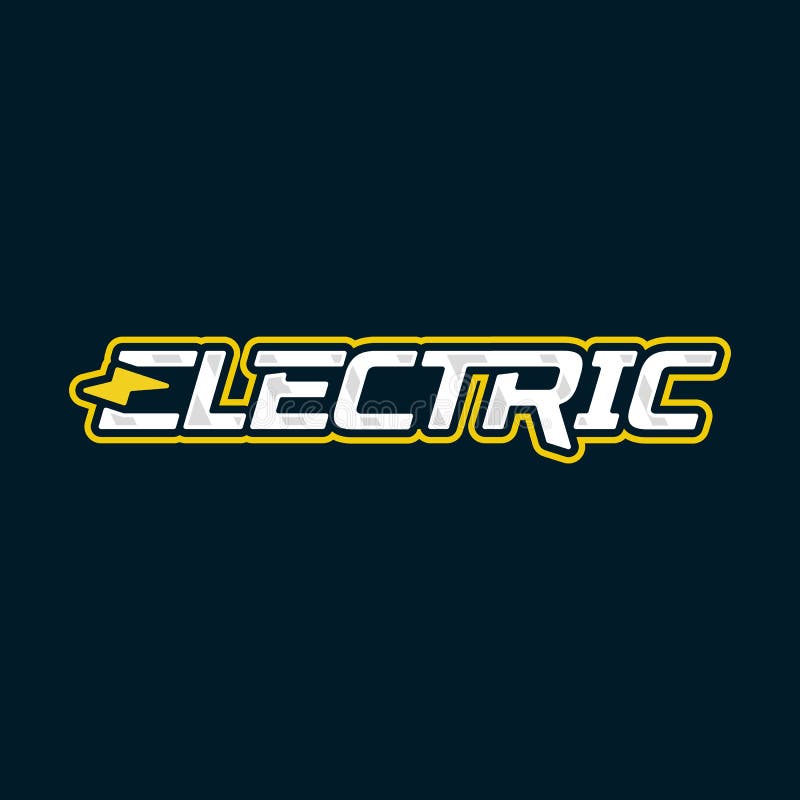 Elektrisk logodesign Elektrisk blixtenergilogotyp isolerad vektorwhite för 8 emblem eps stock illustrationer