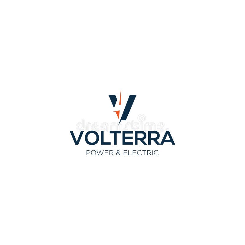 Elektrisk logotyp för volt/elektrisk logotypvektor stock illustrationer