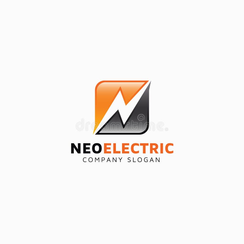 Elektriska Logo Template stock illustrationer