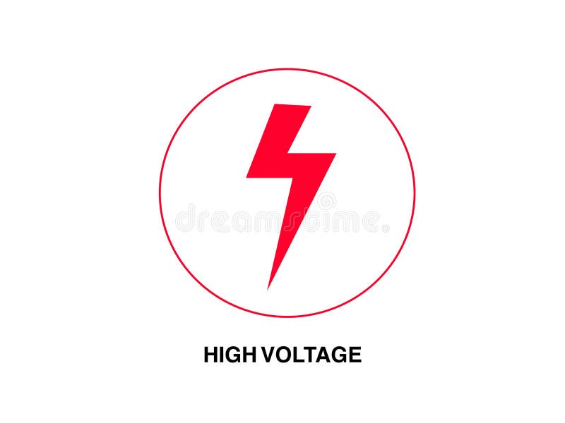 Elektriska logotypbilder med olika variationer och färger vektor illustrationer