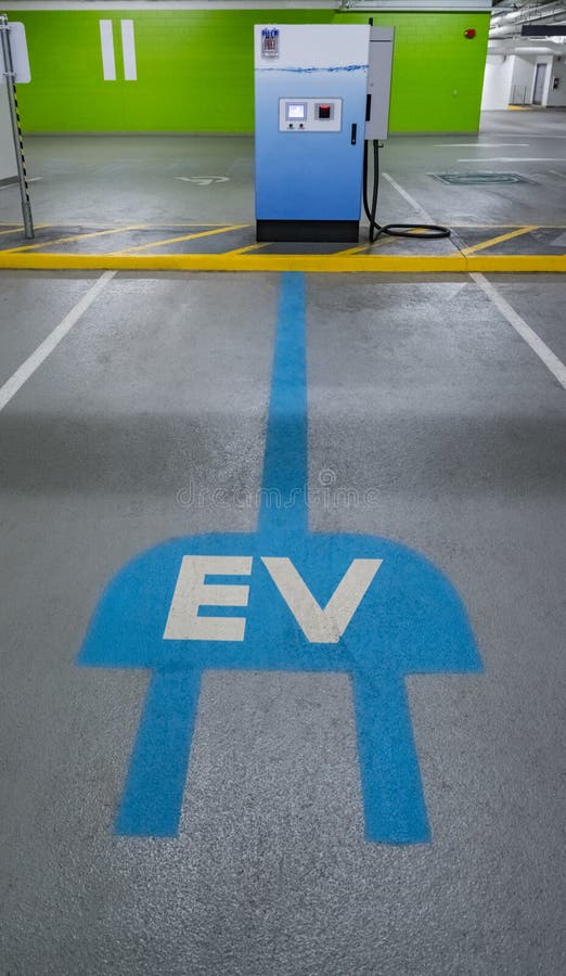 Electric vehicle charging station. Quick charge station for electric cars. Electric vehicle charging station. Quick charge station for electric cars