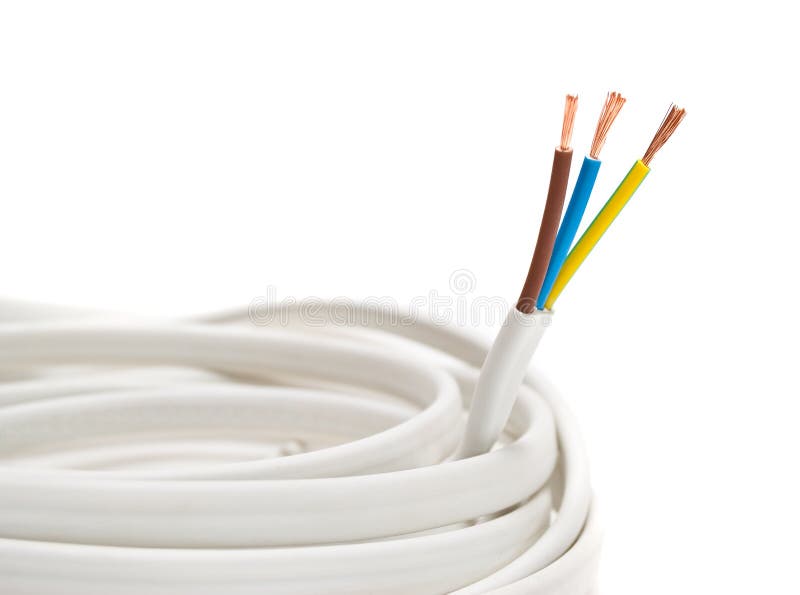 Elektro kabel op Witte achtergrond