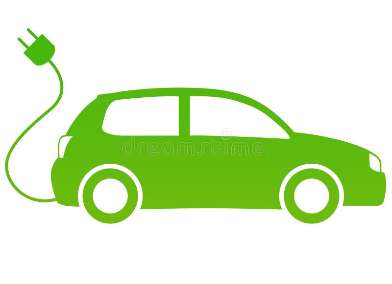 Elektroauto stock abbildung