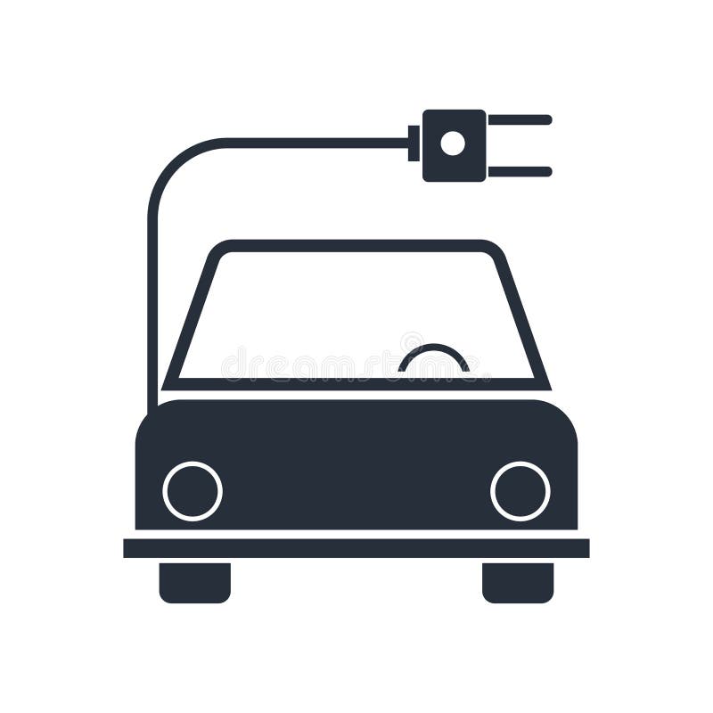 Elektroautoikonenvektorzeichen und -symbol lokalisiert auf weißem Hintergrund, Elektroautologokonzept stock abbildung Elektroautoikonenvektorzeichen und -symbol lokalisiert auf weißem Hintergrund, Elektroautologokonzept stock abbildung