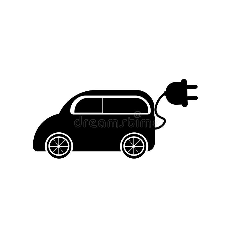 Elektroautoikonenvektorzeichen und -symbol lokalisiert auf weißem Hintergrund, Elektroautologokonzept stock abbildung Elektroautoikonenvektorzeichen und -symbol lokalisiert auf weißem Hintergrund, Elektroautologokonzept stock abbildung
