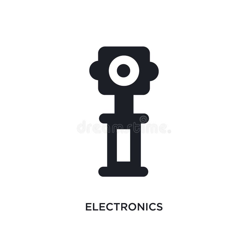 Elektroniki odosobniona ikona prosta element ilustracja od muzealnych pojęcie ikon elektronika logo znaka symbolu editable projek ilustracja wektor
