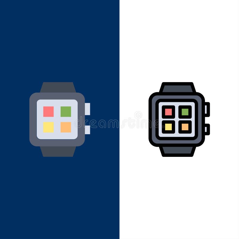 Elektronisch, Huis, Smart, Technologie, Horlogepictogrammen Vlak en Lijn vulde Pictogram Vastgestelde Vector Blauwe Achtergrond vector illustratie Elektronisch, Huis, Smart, Technologie, Horlogepictogrammen Vlak en Lijn vulde Pictogram Vastgestelde Vector Blauwe Achtergrond vector illustratie
