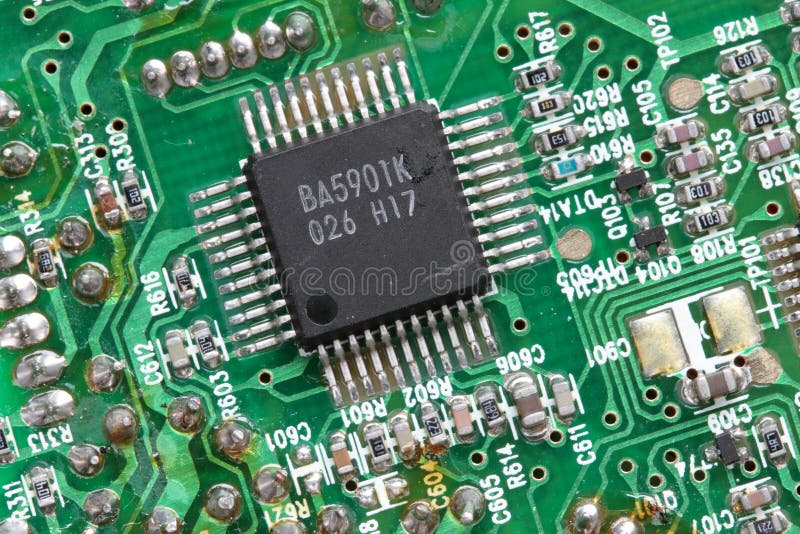 Close up shot of Electronic printed circuit board. Close up shot of Electronic printed circuit board