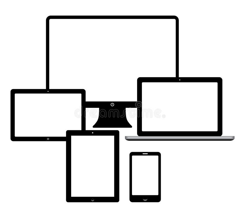 Set of electronic devices. smartphone, computer, tablet, netbook. vector eps10. Set of electronic devices. smartphone, computer, tablet, netbook. vector eps10