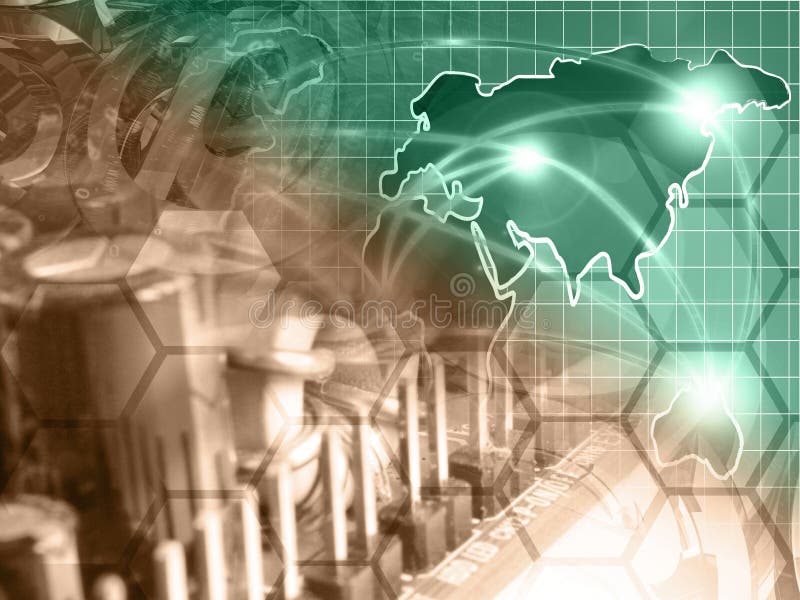 Elektronisches Gerät und Karte vektor abbildung