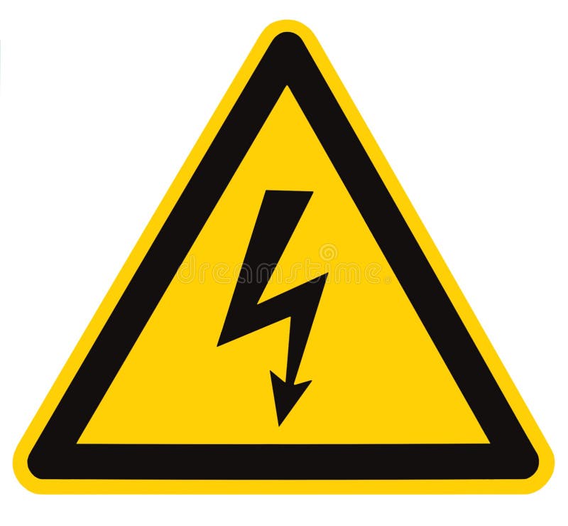 Elektrycznego zagrożenia wysokość odizolowywający macro znaka woltaż
