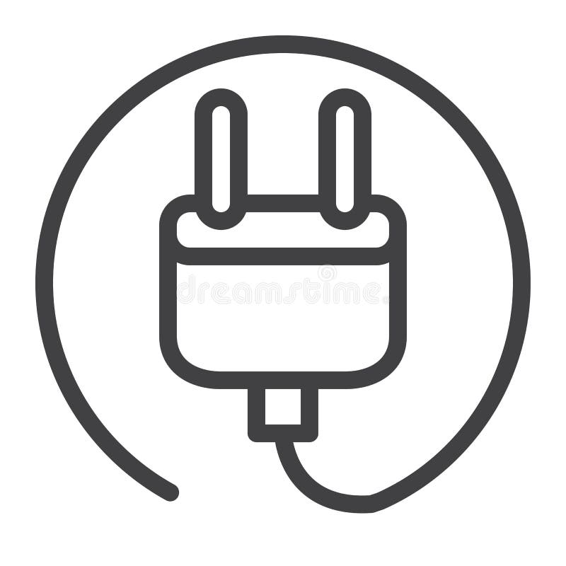 Elektrycznej prymki linii ikona royalty ilustracja Elektrycznej prymki linii ikona royalty ilustracja