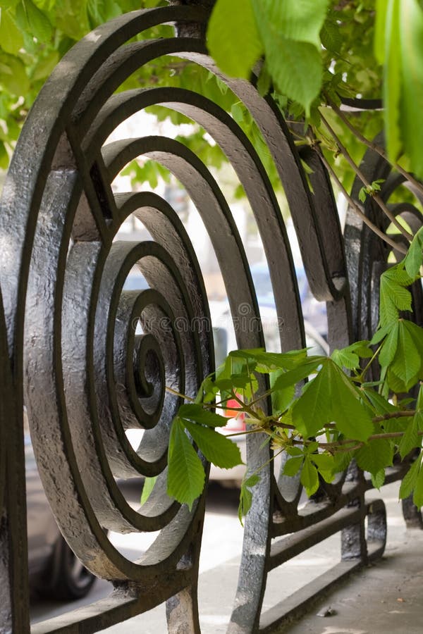 Element Of Art Nouveau House Fence Stock Photo Image of exterior