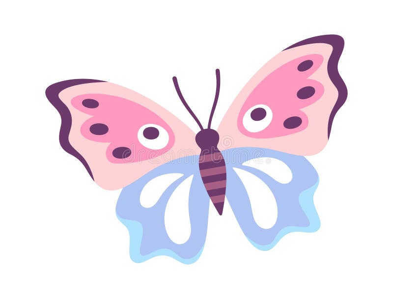 Element decorativ de culoare pastel fluture royalty free illustration