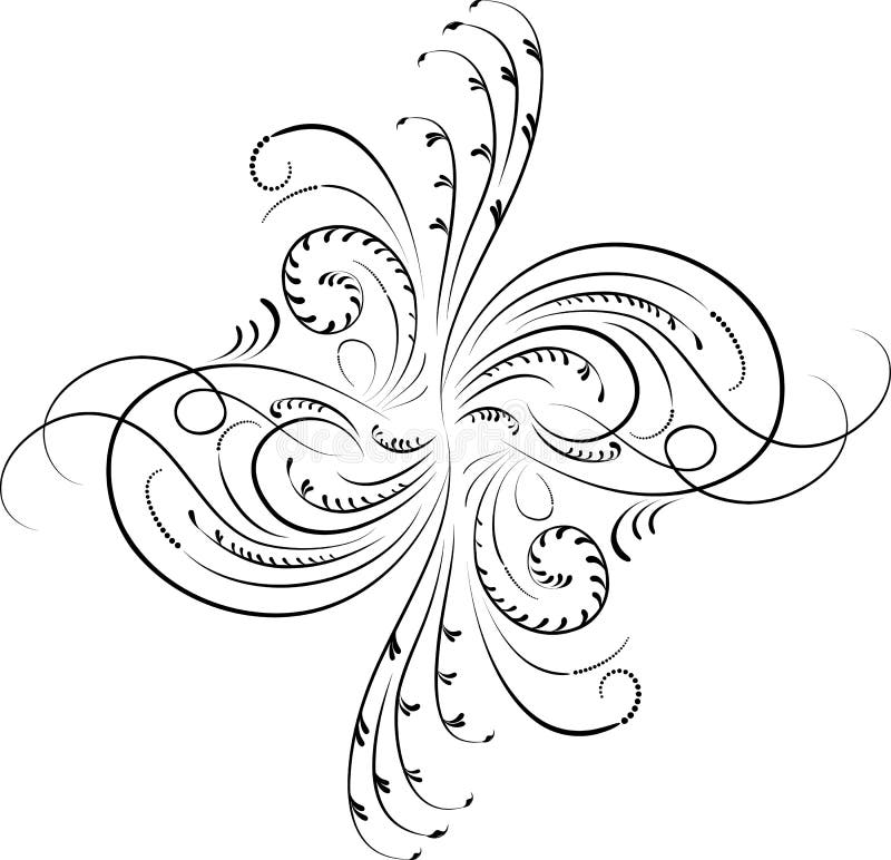 Element for design, corner flower, vector