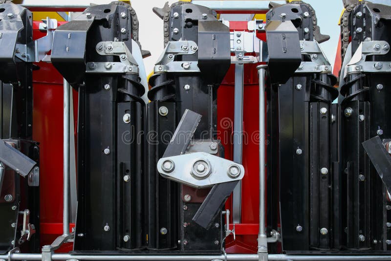 Element of engine system of new modern agricultural tractor or combine or harvester stock photography Element of engine system of new modern agricultural tractor or combine or harvester stock photography
