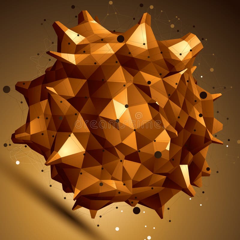 Element geometric 3d de sincronizare abstractă digitală vectorială vector illustration