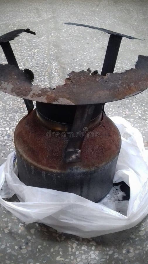 Element of the Old Burnt Chimney Stock Photo Image of equipment