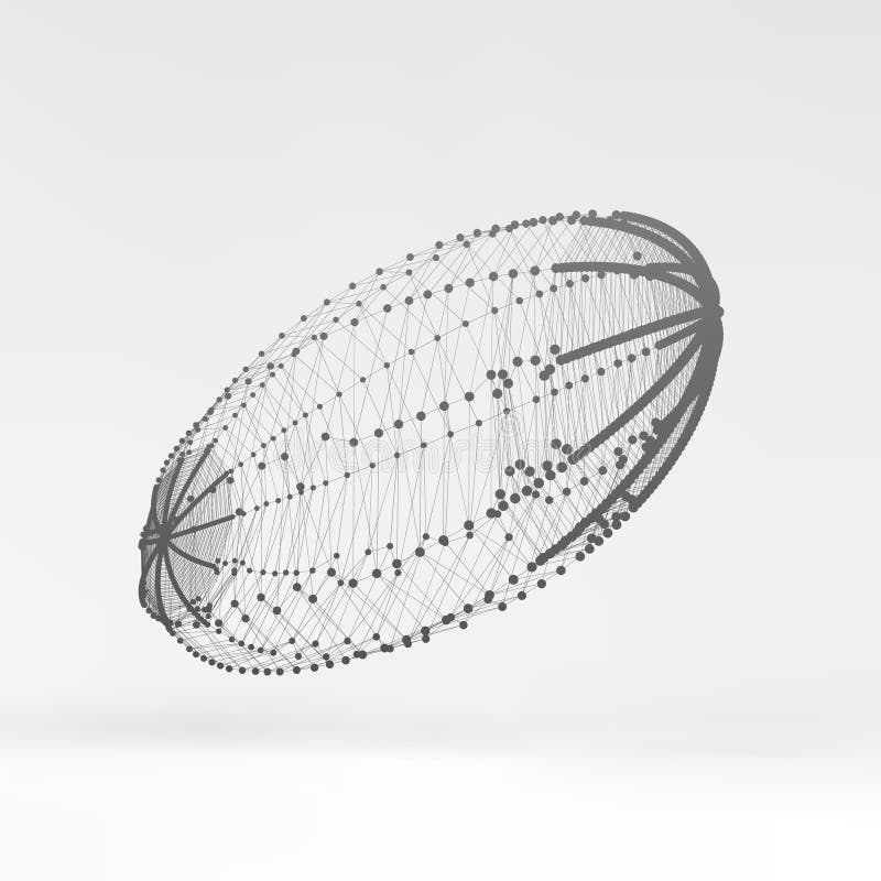Element poligonal geometric cu latură. structură conexiune. vector illustration