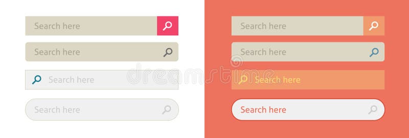 Element ui ikony pola paska wyszukiwania dla witryny sieci Web lub oprogramowania aplikacji mobilnej nowoczesny prosty zestaw ilus ilustracji