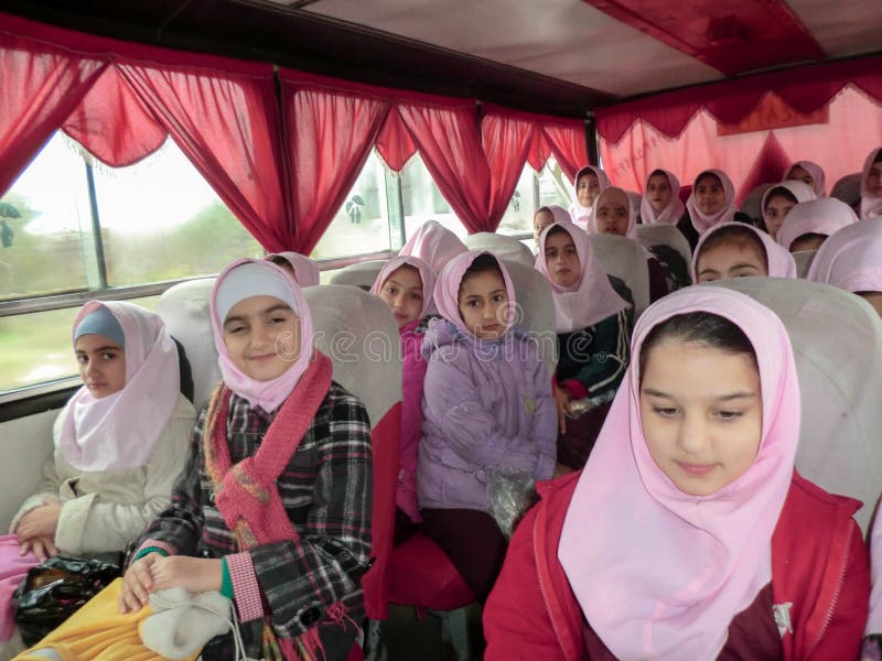 Elementary school services for girls. An Islamic school where girls should wear scarves and dress uniforms royalty free stock photo Elementary school services for girls. An Islamic school where girls should wear scarves and dress uniforms royalty free stock photo