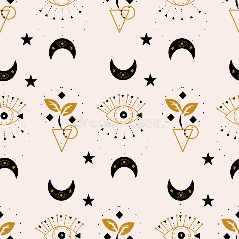 Elemente cerești aurii într-un design elegant vector illustration