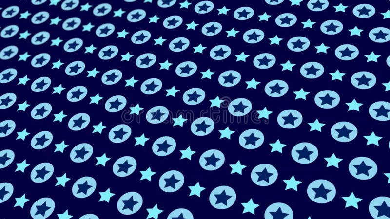 Elemente geometrice ale stelei abstracte animate. fundal gradient albastru vector illustration