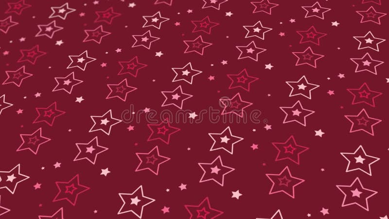 Elemente geometrice ale stelei abstracte animate. fundal gradient roșu vector illustration