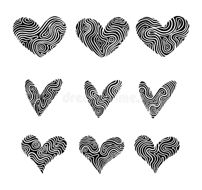 Elemente geometrice boho colectiongraphic vector hearts set yoga ornament card. forme tribale minimaliste designeri vibes ethni stock illustration
