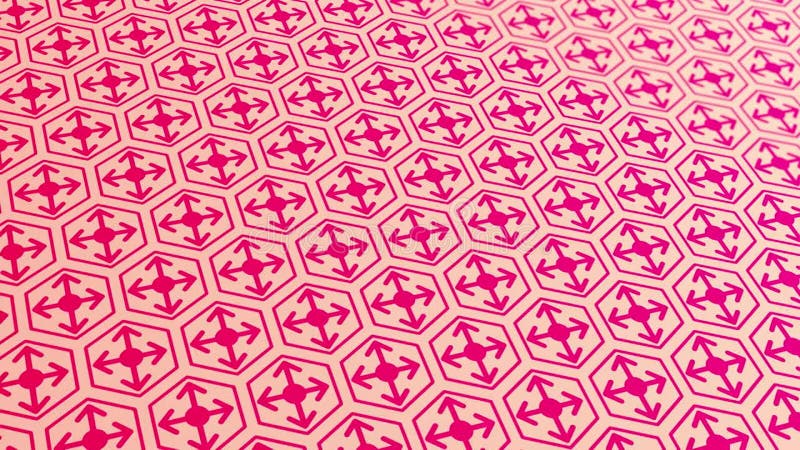 Elemente geometrice tipar abstract animate în fundal gradient de tonuri roz royalty free illustration