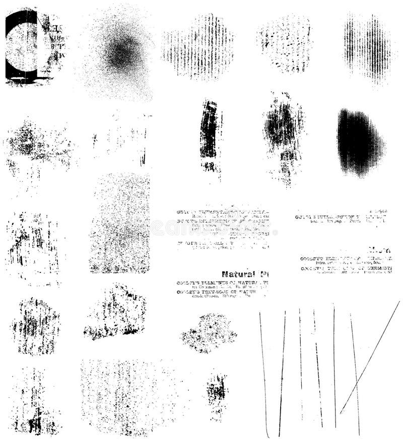 Elementgrunge stock illustrationer