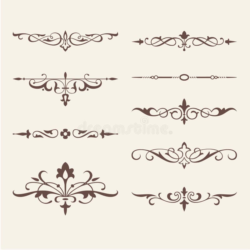 Elementi calligrafici arricciati di progettazione per il logo