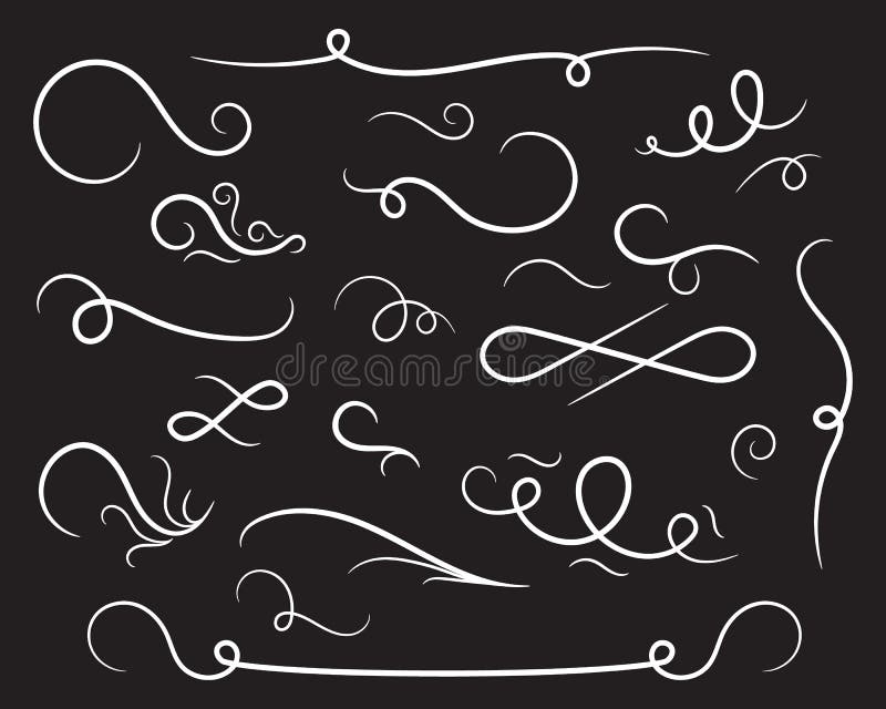 Elementi calligrafici di progettazione di turbinio d'annata confusionario astratto royalty illustrazione gratis Elementi calligrafici di progettazione di turbinio d'annata confusionario astratto royalty illustrazione gratis