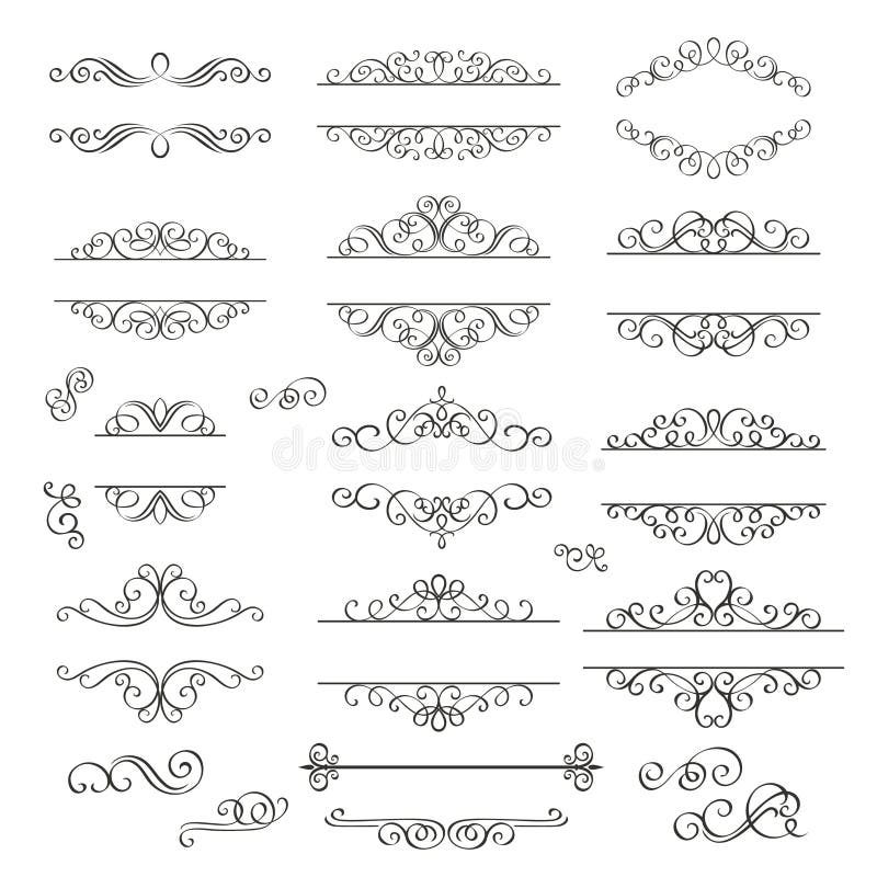 Elementi d'annata di progettazione di turbinii royalty illustrazione gratis