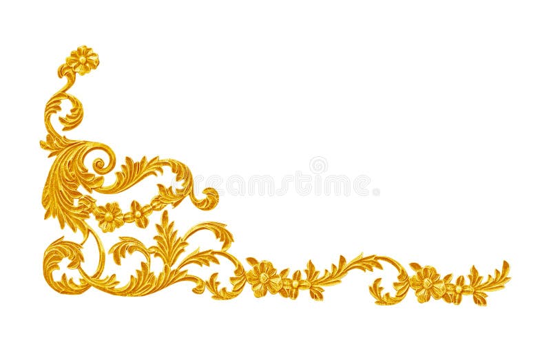 Elementi dell'ornamento, progettazioni floreali dell'oro d'annata