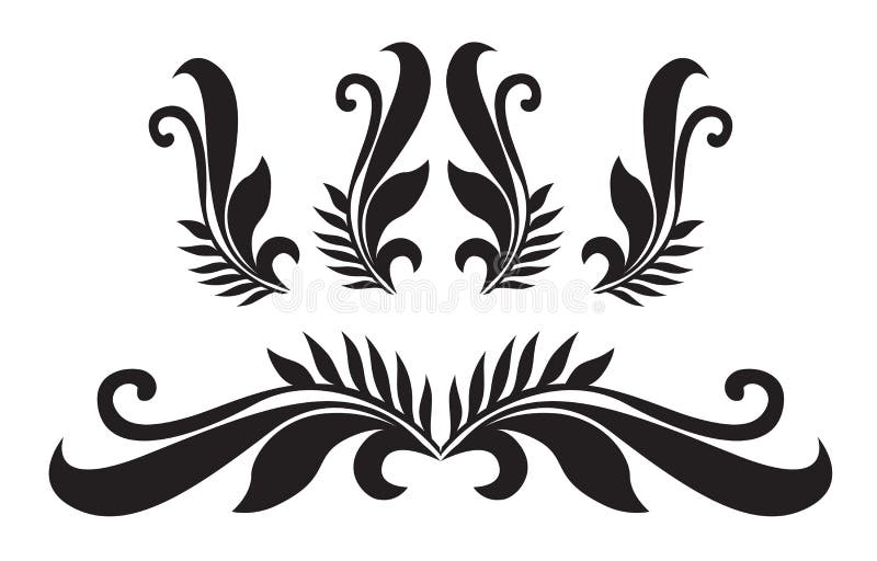 Elementi floreali royalty illustrazione gratis