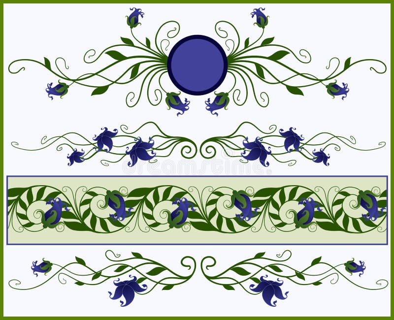 Elementi floreali royalty illustrazione gratis