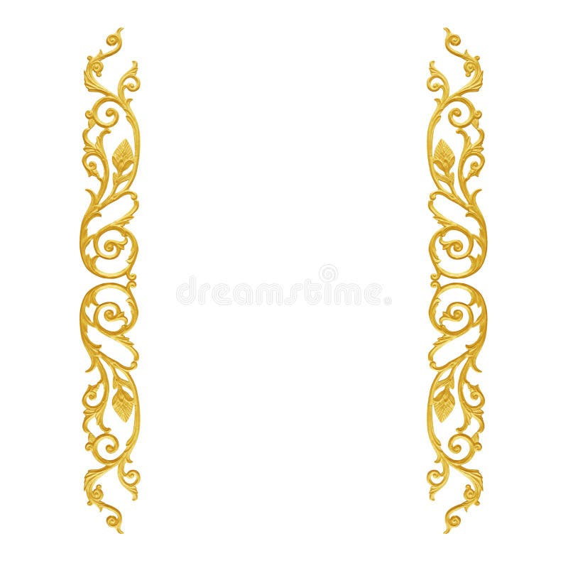 Elementi ornamentali incorniciare confezioni di floreali in oro illustrazione vettoriale